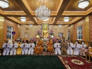 ข่าวประชาสัมพันธ์ : บรรยากาศพิธีต้อนรับสัญญาบัตรพัดยศ และพิธีแห่ต้อนรับสมณศักดิ์พัดยศ พระครูมงคลวิสุทธิวรคุณ วิ. (เลี่ยม กิตฺติเมธี) ประธานอุปถัมภ์มูลนิธิฯ เจ้าอาวาสวัดลุ่มเจริญศรัทธา